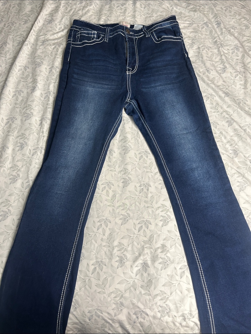 Forever 21 Dark Blue Skinny Jeans with Contrast Stitching